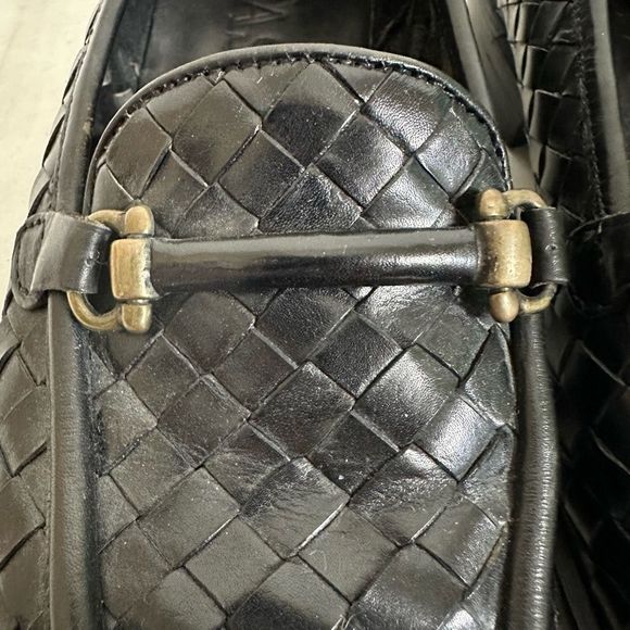 Bass Vintage Women’s Leola Leather Basket Weave Slip On Horsebit Loafers Size 6 - Picture 5 of 11